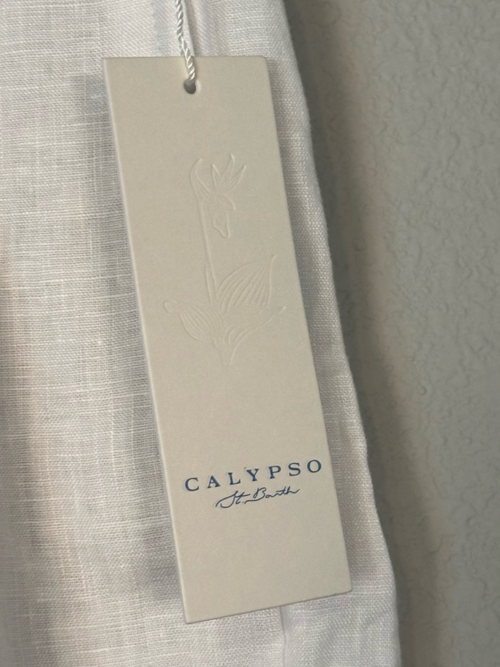 New! Calypso St Barth White 100% Linen Shorts - Size Large - Picture 4 of 7